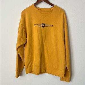 Russell Athletic Men's Yellow Crewneck Sweatshirt